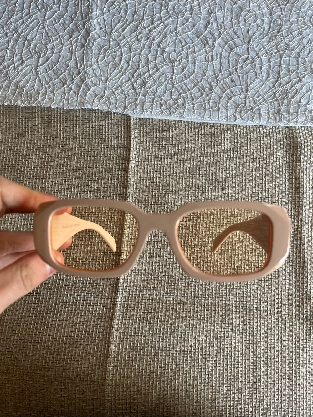 Prada Rectangular Sunglasses in Light beige cream Frame
